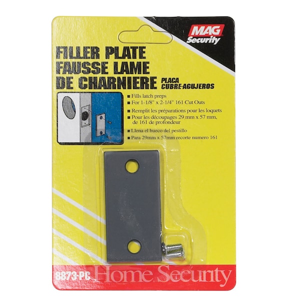 Prime-Line Prime-Line Gray Steel Edge Filler Plate 1 pk U 9521 - main